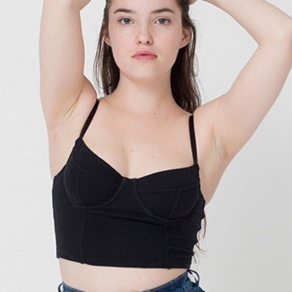 American Apparel Black Brallete Top